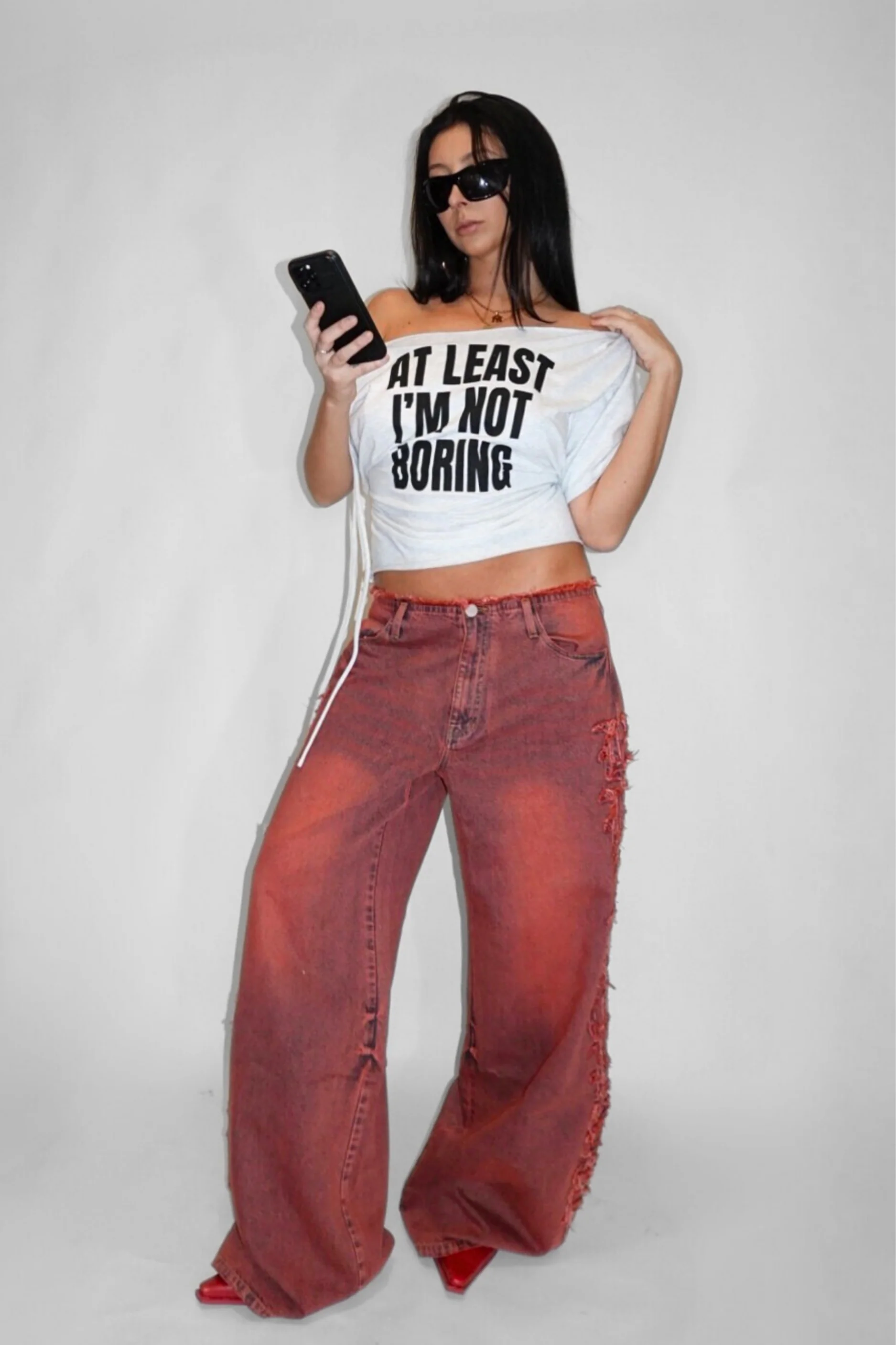 At Least I'm Not Boring Slouch Top - Image 4