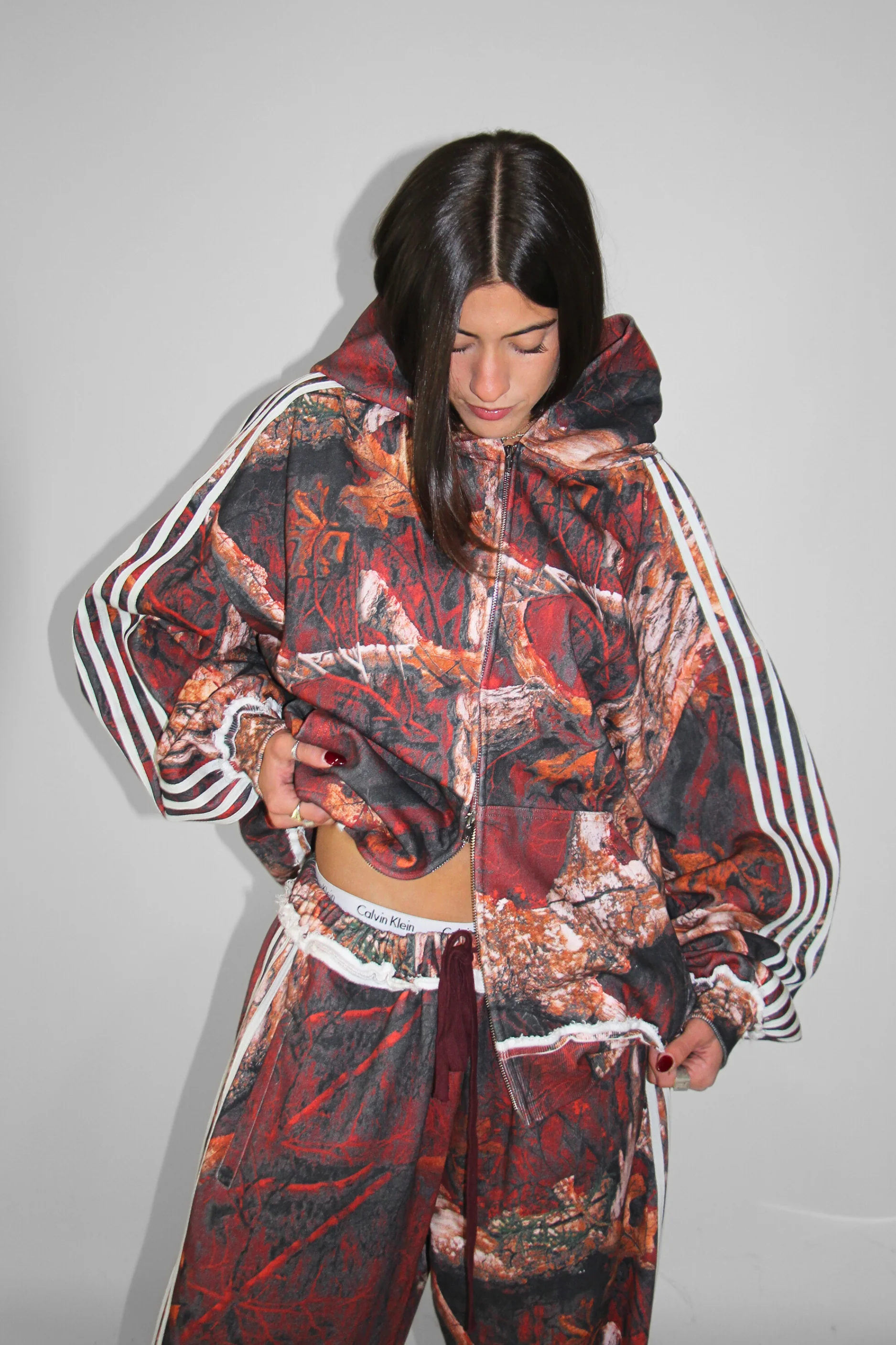 Fire Camo Double Zip Hoodie - Image 3