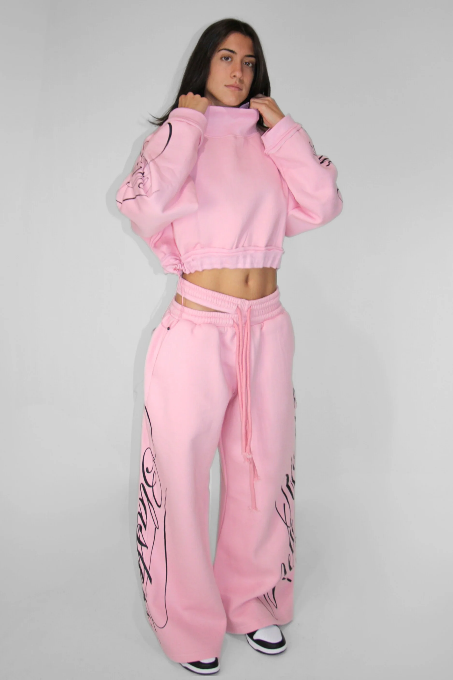 Split Waist Sweats in Pink - Image 6